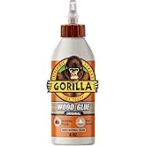 Gorilla Wood Glue, Fast Clamp, Water Resistant PVA, 8 oz | Paintable and Sandable, Natural Color, Indoor and Outdoor Projects