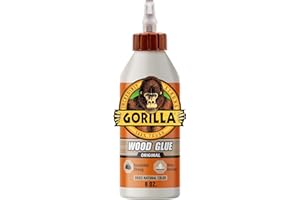 Gorilla Wood Glue; 8 Ounce Bottle; Natural Wood Color; (Pack of 1)