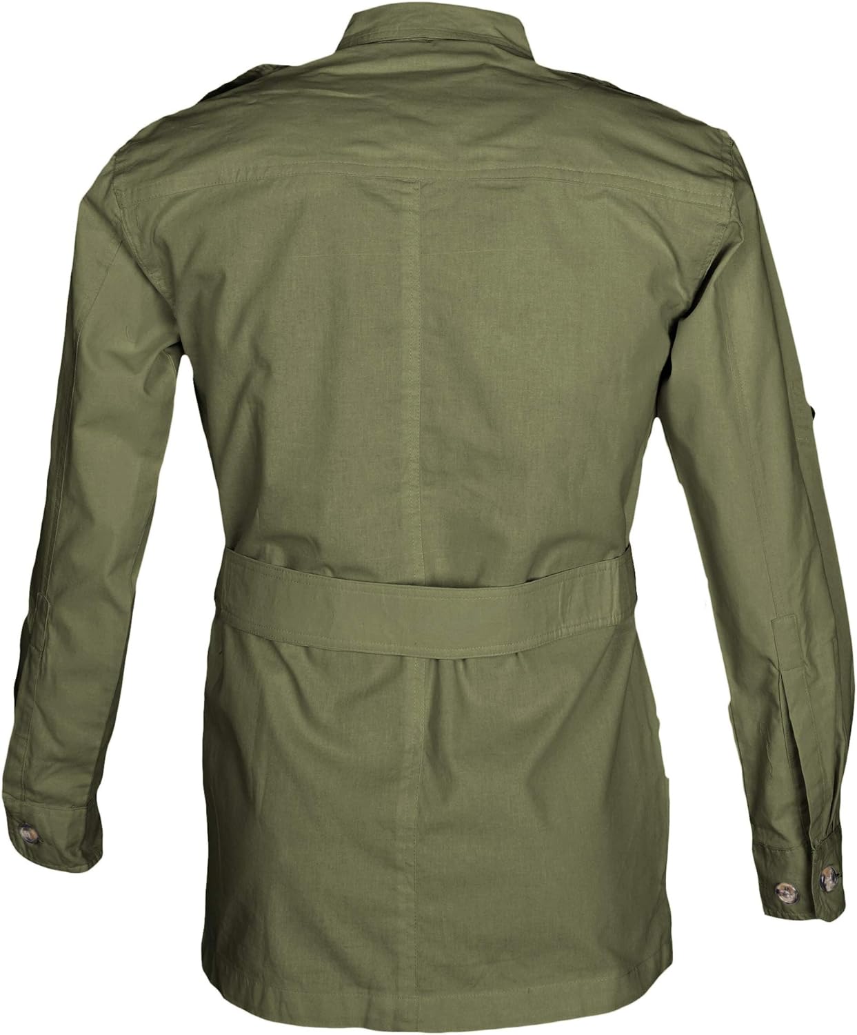 サファリジャケット メンズ 軽量 マルチポケット 探検家 写真家 ジャーナリストに最適 Us サイズ Small カラー グリーン コート ジャケット 通販 Amazon