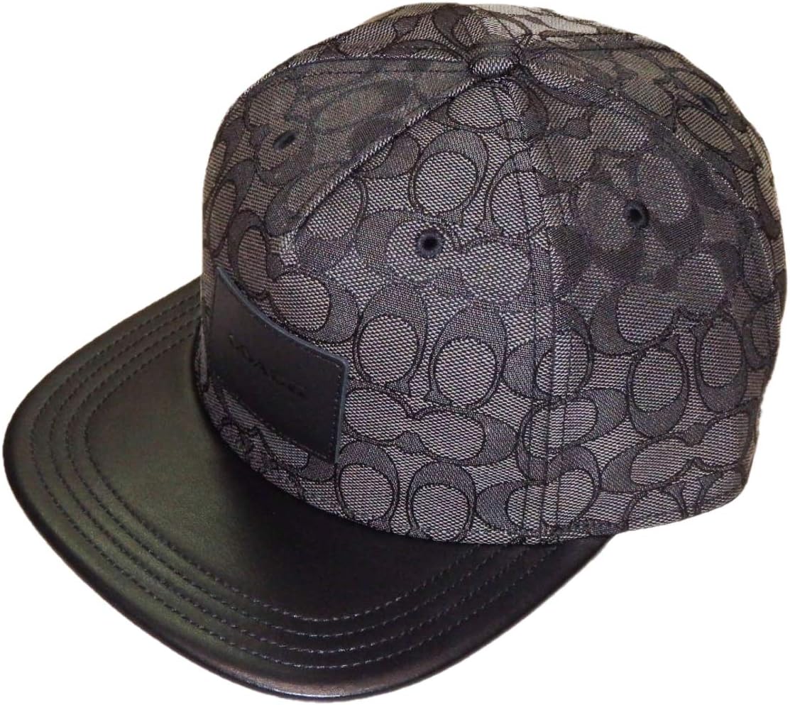 Coach F68861 Gorra unisex con visera plana, color negro