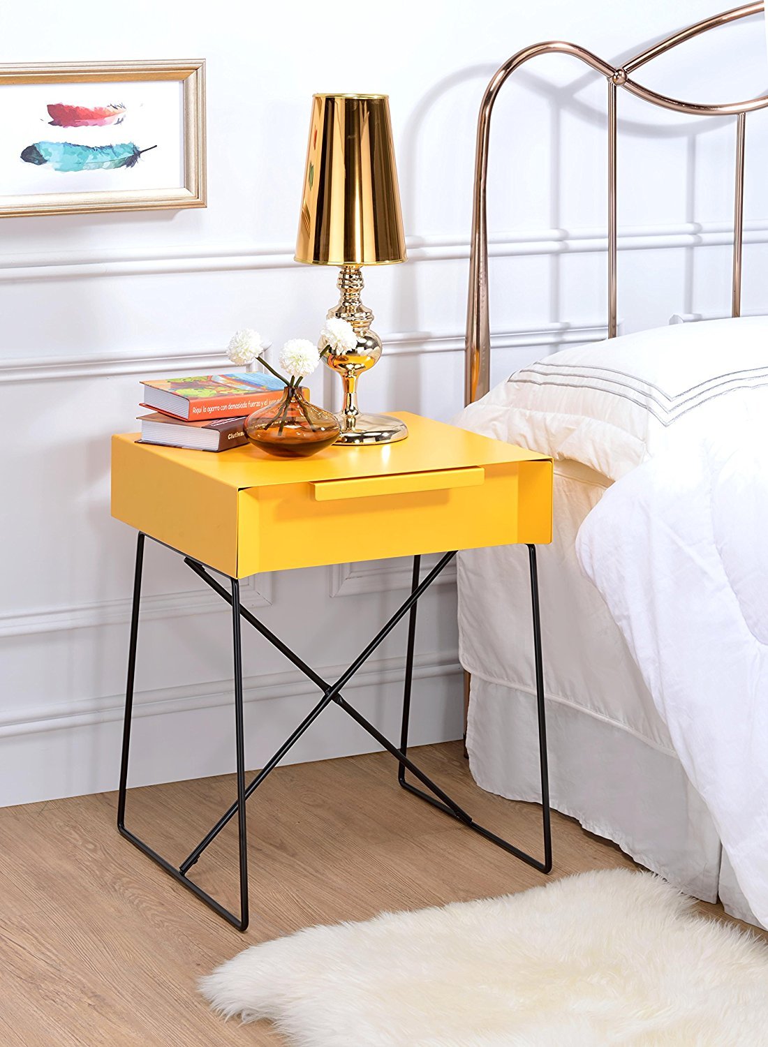 Best side table yellow top