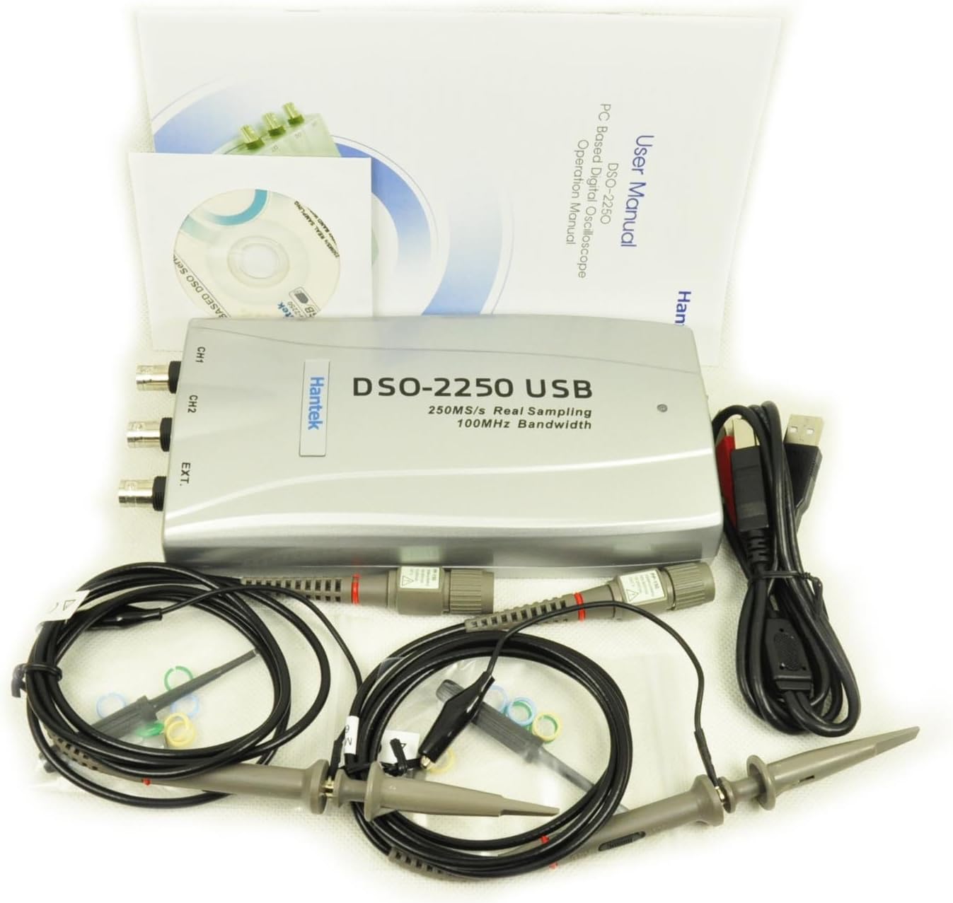 Hantek DSO2250 PC-based USB Digital Storage Oscilloscope 2CH 100MHz DSO-2250 by Hantek DSO