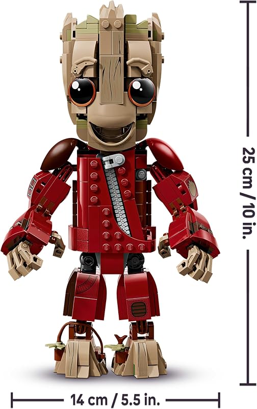 | Groot im Ravager-Outfit - Superhelden Spielzeug mit baubarer Figur für Rollenspiele - Kinder Konstruktionsspielzeug - Kreatives Geschenk für Jungen ab 10 Jahren, Mädchen und Filmfans - 76341