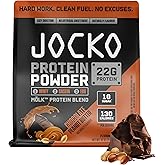 Jocko Fuel Mölk Whey Protein Powder 22g Low Sugar Monk Fruit Blend - Muscle Recovery & Growth, Packaging May Vary (25 Servings, Chocolate Peanut Butter)