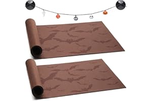 Damooo 2 Pack 40 Galoon Reptile Carpet Reptile Mat & Reversible Substrate, Terrarium Liner Bedding for Lizard,Chameleon,Gecko,Snake,Ceratophrys (bat Shape, Brown)
