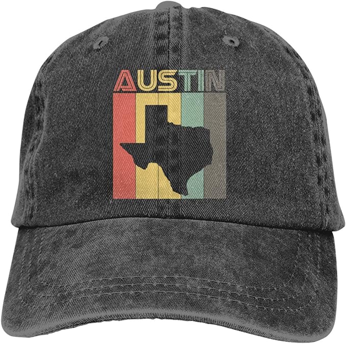 Austin Texas Retro Vintage Cute Adjustable Cap Hat for Men Women 100