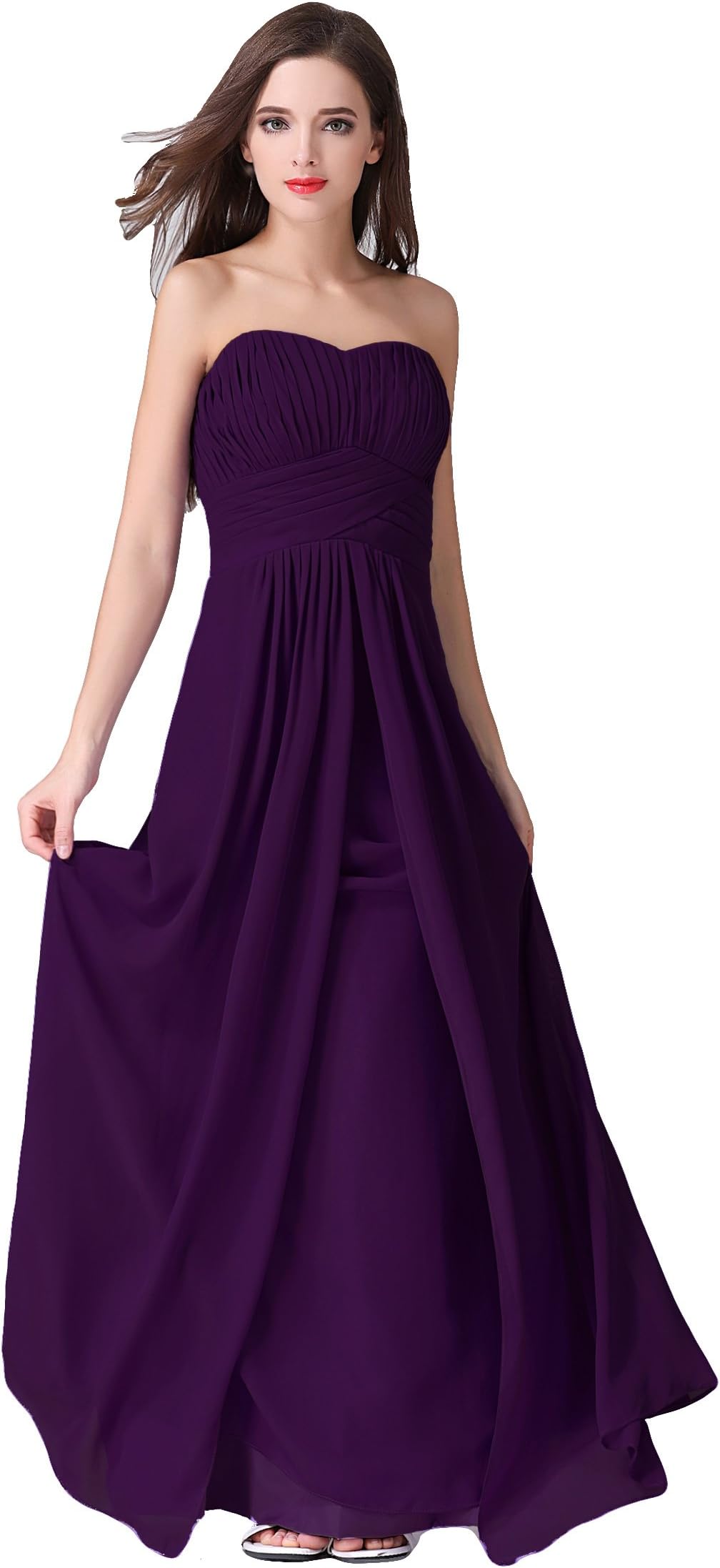 LIYOHON Women's Summer Casual Loose Dress Beach Plain Print Long Cami Maxi Dresses with Pocket Purple-US 20