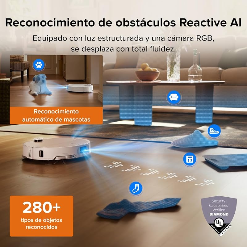 Qrevo Edge 2 Set Extreme Suction Robot Aspirador 25000 Pa Branco