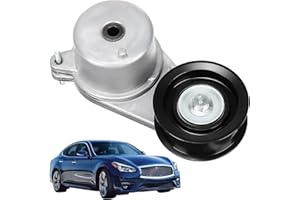 ISINSWIFT 119551EA0A Belt Tensioner Assembly with Pulley Fit for Infiniti EX35 EX37 G35 G37 Q40 Q50 Q60 Q70L QX50 QX70, Fit for Nissan 350Z 370Z GT-R,Replace#119551EA0B
