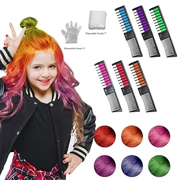Etmury 6 Mini Pettini Per Capelli A Gesso Temporaneo Non