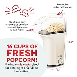 DASH Hot Air Popcorn Popper Maker with Measuring