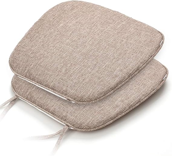Amazon.co.jp： Shinnwa 椅子 座布団 2枚セット 洗える チェアパッド 馬蹄形 ひも付きテーブル 椅子クッション 食卓椅子
