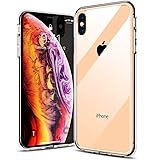 RANVOO Hülle für iPhone XS, Extra Klar Dünn 9H Glas Rückseite [Kratzfest] + Silikon TPU Bumper [Stoßfest] Clear Case Cover Schutzhülle Handyhülle für iPhone XS, 5.8 Zoll, Transparent