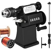 Epidioxi Manual Coil Winding Machine 1/16"- 1/2" Hand Coil Winder with Counter for Spirals, Motor Coil, Guitar Pickup Coils
