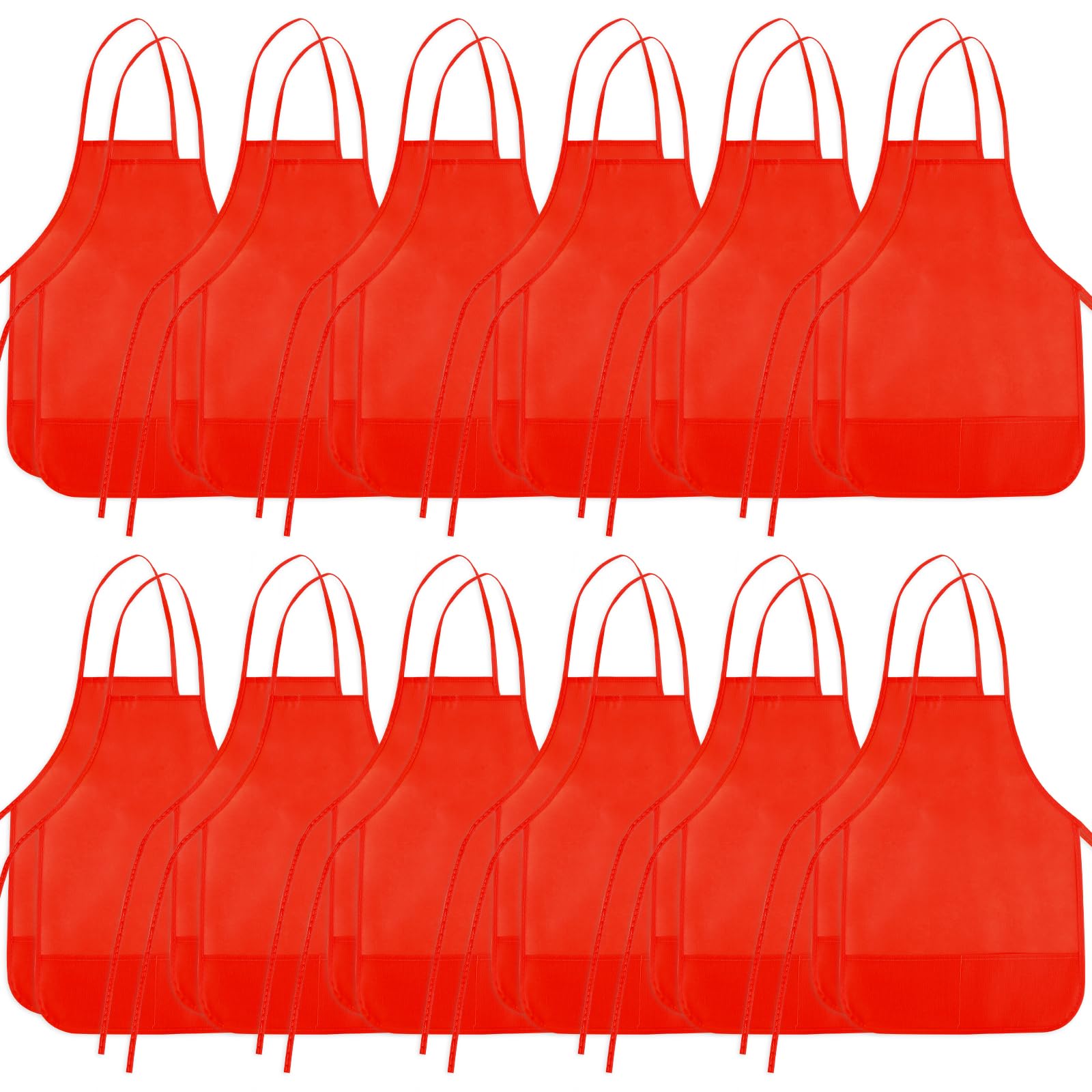 BOUBONI Kids Painting Aprons Kids Art Aprons with 2 Roomy Pockets Kids Aprons for Art Painting Activity Kitchen Crafts — image 1