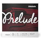 D'Addario Prelude Cello G String 3/4 Scale, Medium Tension | Prelude cello strings deliver warm tone, durable steel core construction and reliable student performance.