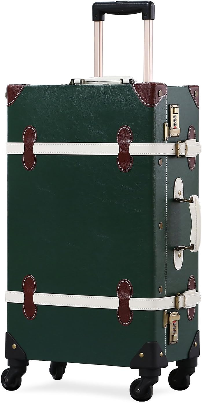 vintage luggage with wheels