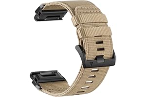 Abanen Rugged Nylon Watch Bands for Garmin Fenix 7X / Fenix 6X / Fenix 5X/Enduro 2, Quick Fit 26mm Adjustable Woven Nylon Sports Wrist Strap with Stainless Steel Clasp for Tactix 7 Pro, epix Pro 51mm