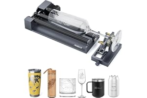 WAINLUXPRO MD1920 roatry WAINLUX K10 Laser Rotary Aattachment for Laser Engraver and Cutter Rotary Roller,Engraver Accessory Y-axis Rotary Roller for Engraving Cylindrical Objects, Wine Glass, Tumbler, Pen