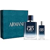 Armani Beauty – Acqua di Giò Profondo – Eau de Parfum – Men's Cologne Gift Set - Fresh & Aromatic – Travel Size & Full Size, 0.15 Fl Oz, 3.4 Fl Oz