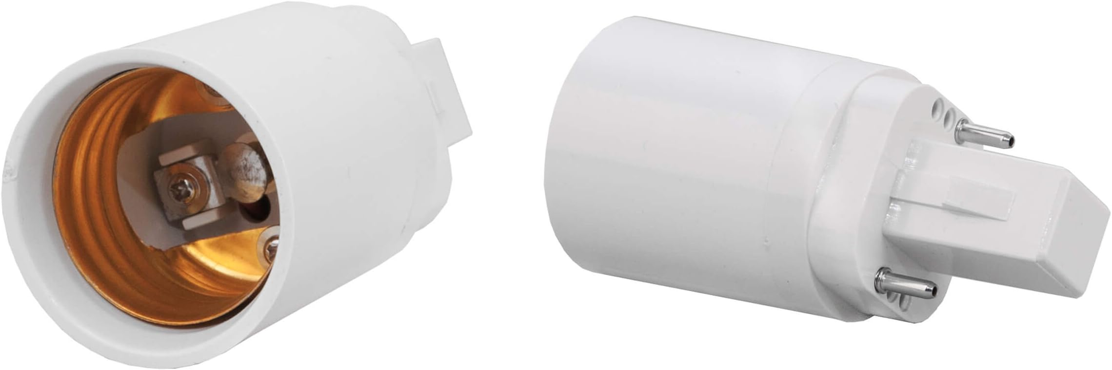 LUMIRA G24 2 Pin to E27 Adaptor G24d Base Socket Connector for Halogen LED Light Bulb