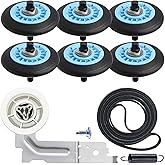 Upgraded Dryer Repair Kit Compatible with Samsung Dryer Roller Replacement Kit, for DC97-16782A Dryer Roller, DC93-00634A Idler Pulley, 6602-001655 Belt (6 Roller White Spacer)