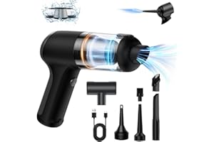 MARLALL Handheld Mini Air Blower/Car Vacuum Cleaner, Rechargeable Electric Air Duster/Vacuums with Brushless Motor, 18000pa High Power Cordless Suction/Blower Portable Vacuum Cleaner for Car, Home