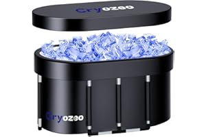 CRYOZEO Upgrade XL 139 Gal Cold Plunge Ice Bath Tub, 6 Layered Portable Bathtub, Recessed Bathtubs Foldable with Cover Tub for Athletes, Home Gym, Indoor Outdoor Recovery Use