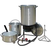 King Kooker 1265BF3 Portable Propane Outdoor Deep Frying/Boiling Package with 2 Aluminum Pots