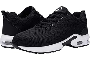 Safety shoes Mens Womens Work Steel Toe shoes Lightweight Air Cusion Work Safety Sneakers Anti-Smash Anti-Puncture Breathable