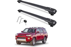 Autekcomma Heavy Duty Roof Rack Crossbars Replacement for 2007-2025 Toyota 4Runner,Anti-Corrosion,Aircraft Aluminum Black Matte with Anti-Theft Locks (ONLY FIT Original EXISTING Side Rail)