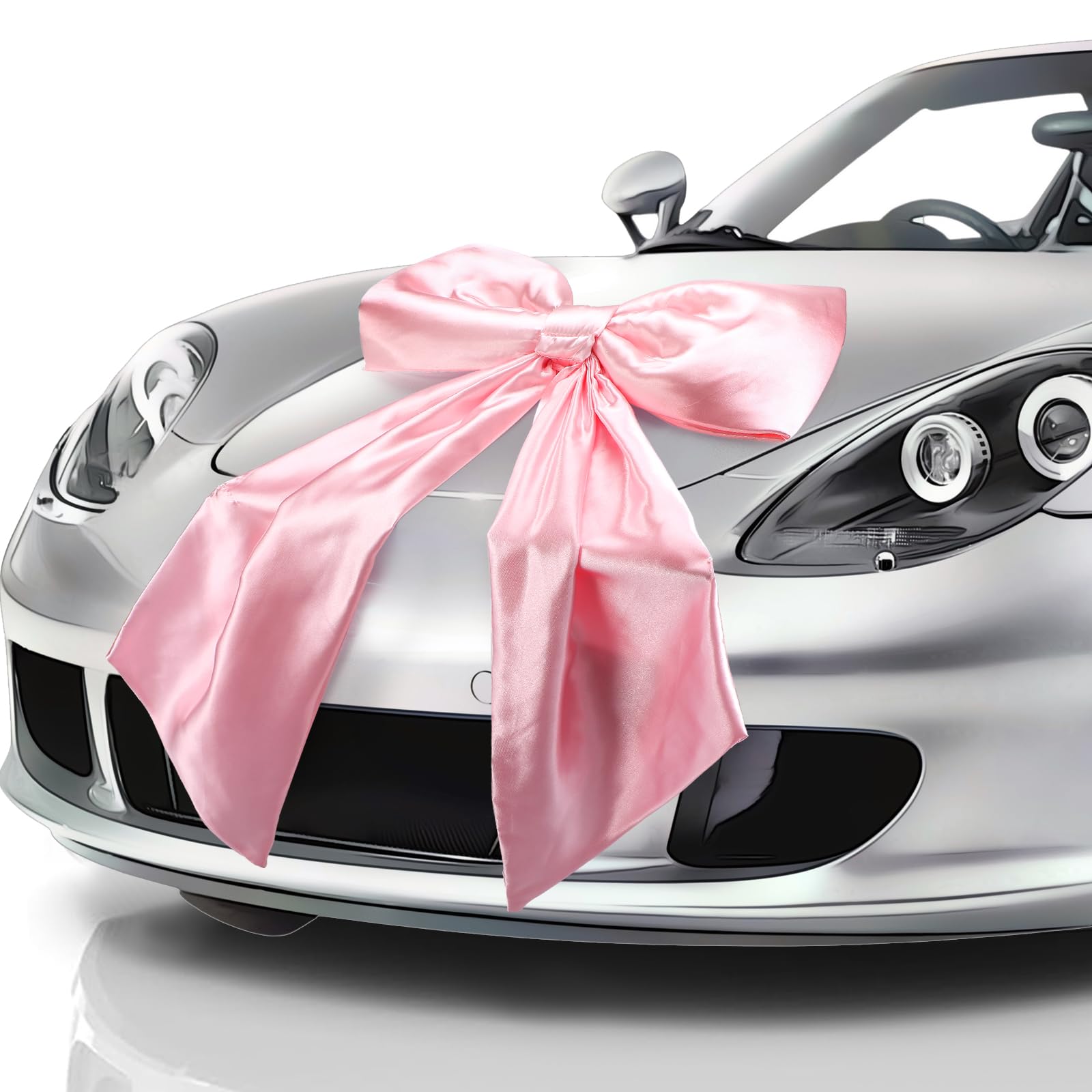 Breling Giant Car Pink Bow 28 Inch Satin Giant Bow