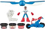 Play-Doh Marvel Captain America Moto-Slicer Playset with Bendy Figure