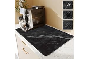 Santentre Large Dish Drying Mats for Kitchen Counter 23.6"x15.7", Diatomite Absorbent Coffee Mat with Non Slip Rubber Backed,