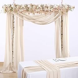 Wedding Arch Draping Fabric 1 Panel 18Ft Nude Sheer