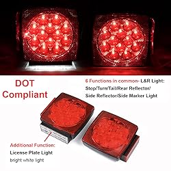 CZC AUTO 12V LED Submersible Left and Right Trailer