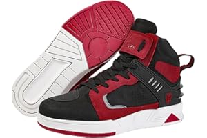 Bofucn Motorcycle Leather Boots,Street Riding Shoes,Anti-Slip Side Zipper Shoes for Men and Women