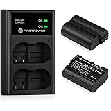 FirstPower EN-EL15 /EL15a/EL15b/EL15c Batteries 2-Pack and USB Dual Charger Compatible with Nikon Z6 Z7 D750 D850 D7000 D7100