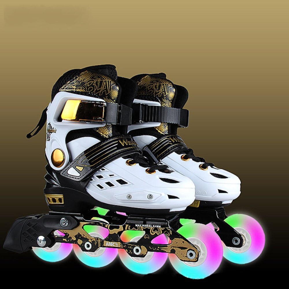 ZCRFY Roller Skates Inline Skate Flashing Roller Skates Inline Slalom Skates Adult Children Roller Skates Adjustable Roller Skates