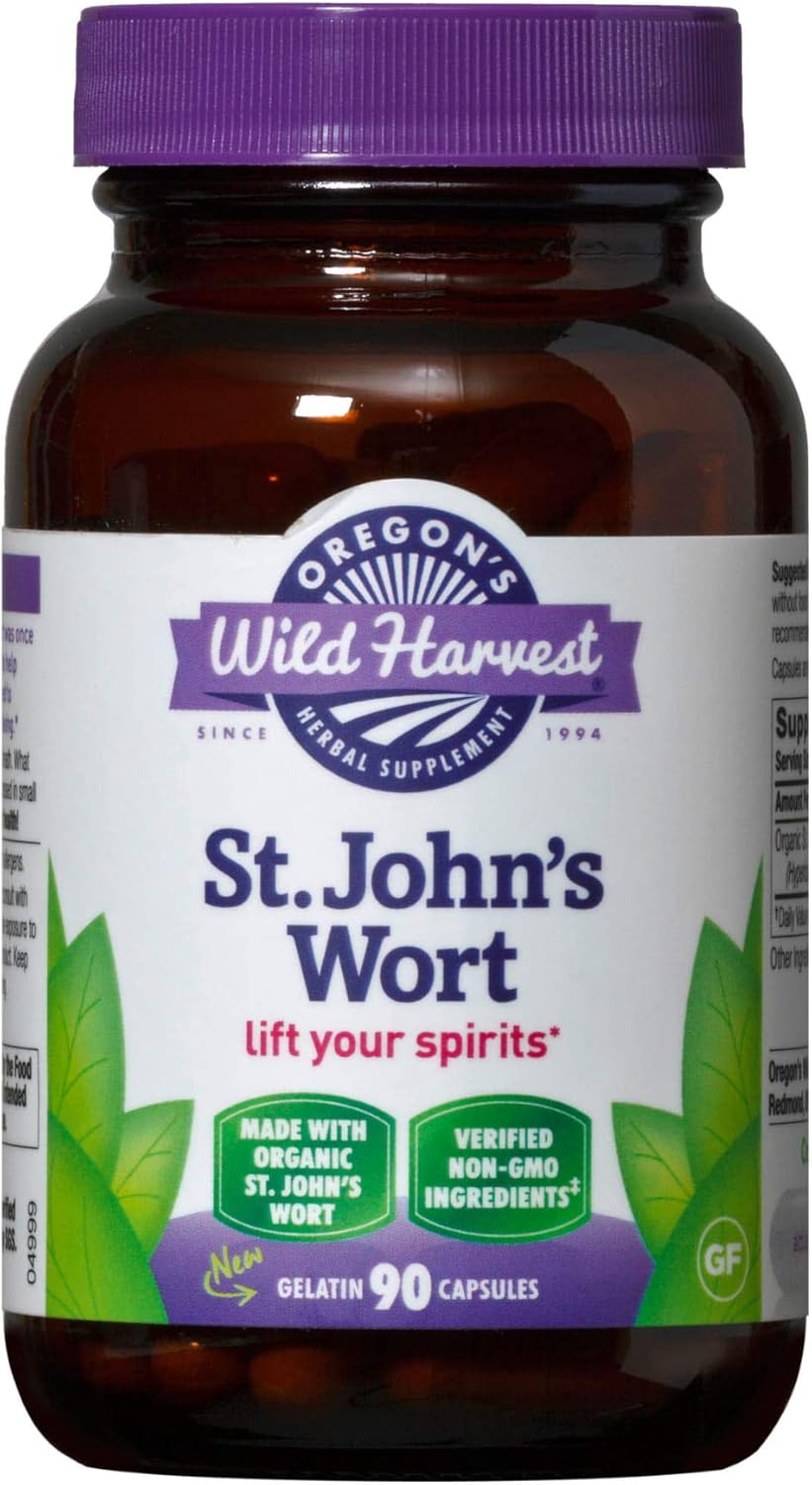 Oregon's Wild Harvest St John's Wort Supplement, 90 Count: Health & Personal Care