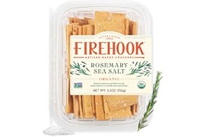 Firehook Baked Crackers Organic Rosemary Sea Salt Crackers, 5.5 Oz