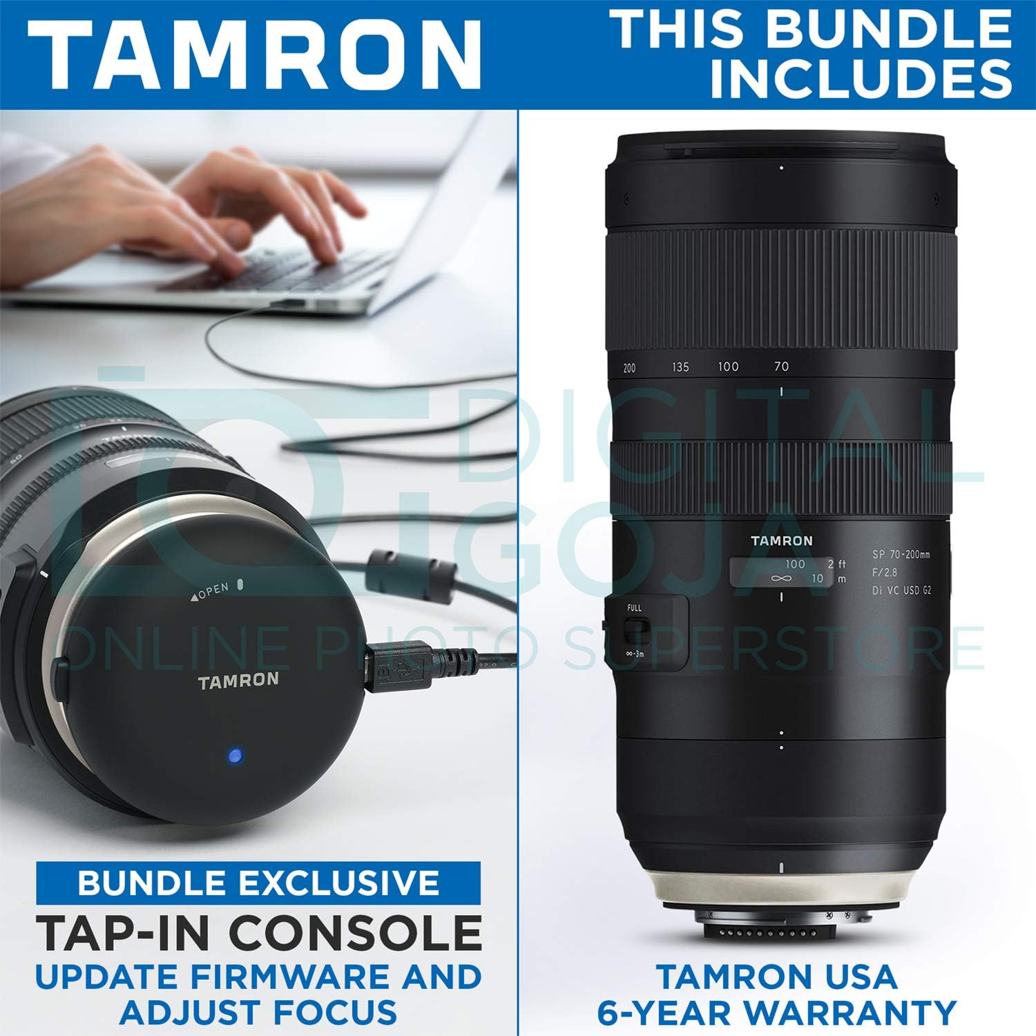 Amazon Com Tamron Sp 70 0mm F 2 8 Di Vc Usd G2 Lens For Nikon F Cameras Tamron Tap In Console With Altura Photo Advanced Accessory And Travel Bundle Camera Photo