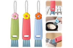 3pcs 3-in-1 Cup Lid Cleaning Brush, Multifunctional 3-in-1 Cleaning Brush Bottle Crevice Cleaning Brush Cup Lid Cleaner Brush