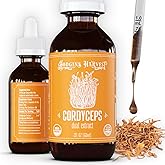 Hodgins Harvest Organic Cordyceps Mushroom Fruiting Body Extract Tincture - Extra Concentrated Dual Extract Supplement - Mushrooms for Energy Support - USDA Certified Organic - 2 fl oz