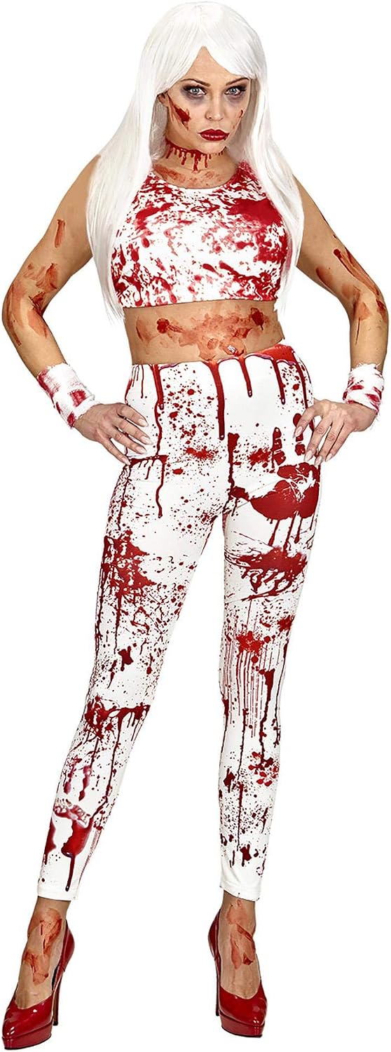 W WIDMANN MILANO Party Fashion - Bloody Leggings for Women Horror, Psycho, Killer, Zombie, Halloween, Carnival, Theme Parties, 75 DEN - Image 4