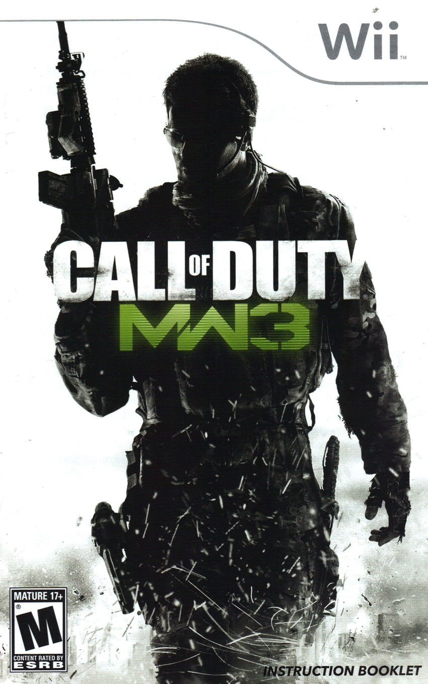 Call of Duty MW3 Wii Instruction Booklet (Nintendo Wii Manual Only - NO  GAME) (Nintendo Wii Manual) Pamphlet – Nintendo, 2011