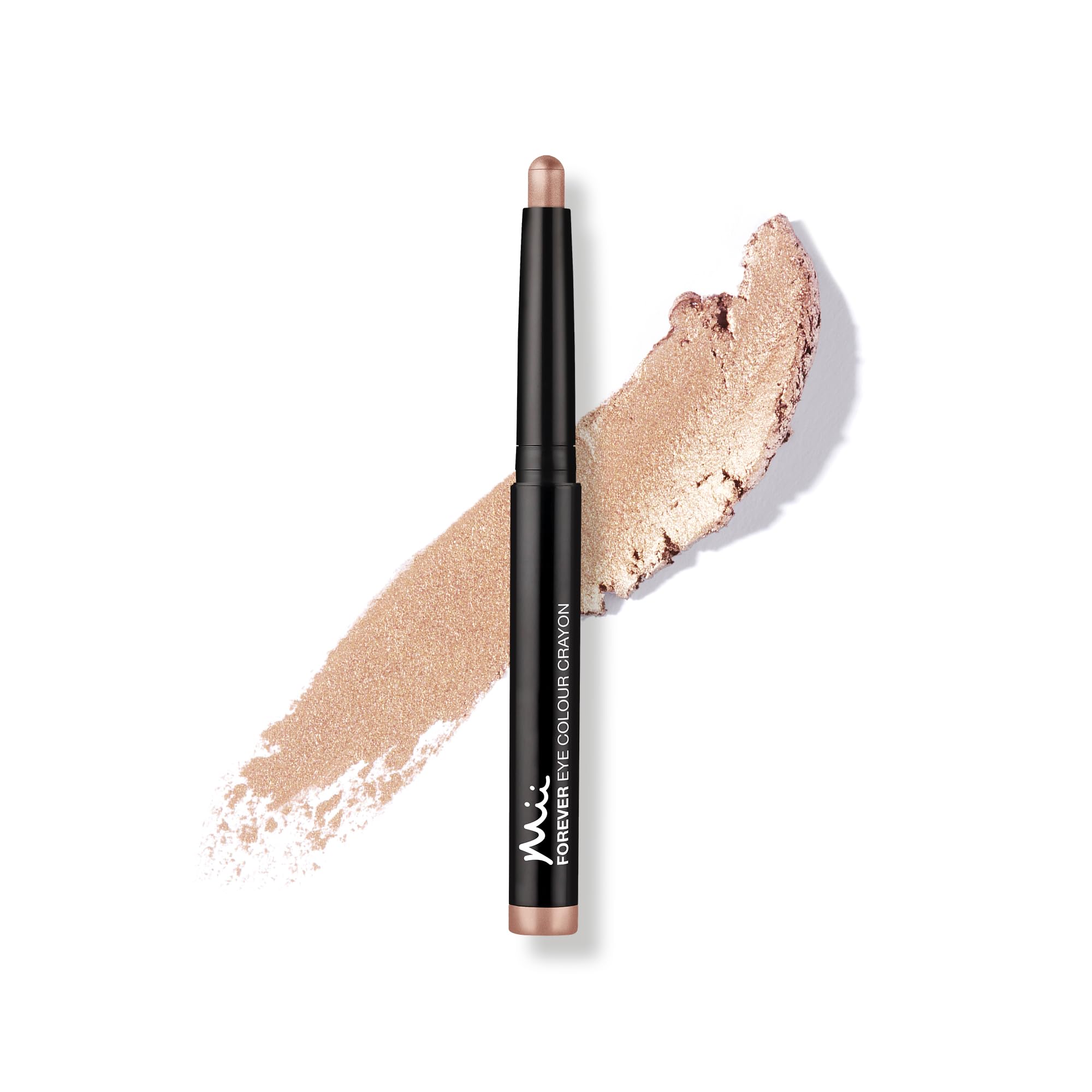 Mii Cosmetics Forever Eye Colour Crayon | Long-Lasting Cream Eyeshadow Stick | Highly Pigmented & Crease-Resistant | Multipurpose to Shape, Define, & Line Eyes | Metallic Golden Champagne | Sorbet