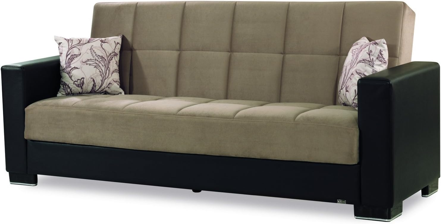 Casamode Armada Sofa Sand/Brown Microfiber