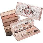 Flower Knows Strawberry Cupid Makeup Palette,Neutral Face Makeup with 5 Matte + 2 Shimmer Shades,Blendable Smooth Cute All- In-One Make Up Palette,0.49 Oz(01 Honey Canele)