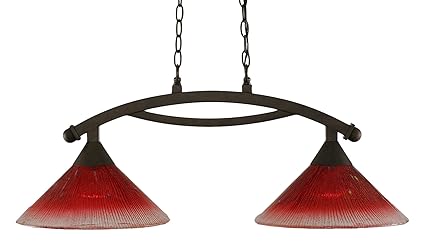 Toltec Lighting 872 Brz 706 Bow 2 Light Island Light With 12